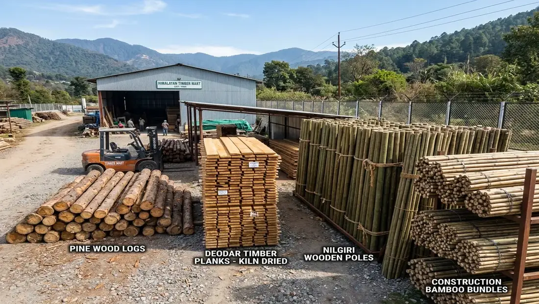 Pine Wood, Deodar Timber & Bamboo